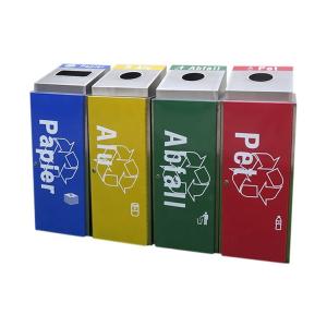 China Stainless Steel 380L*400W*10000H Mm Recycling Sorting Bins wholesale