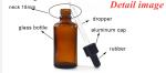 30ml 50ml Empty Round Amber Travel Portable serum skincare Essential Oil Glass