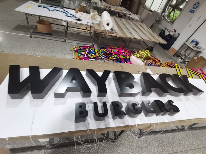 Illuminated Acrylic 3D LED Letter Signs White Wall Mounted / hanging