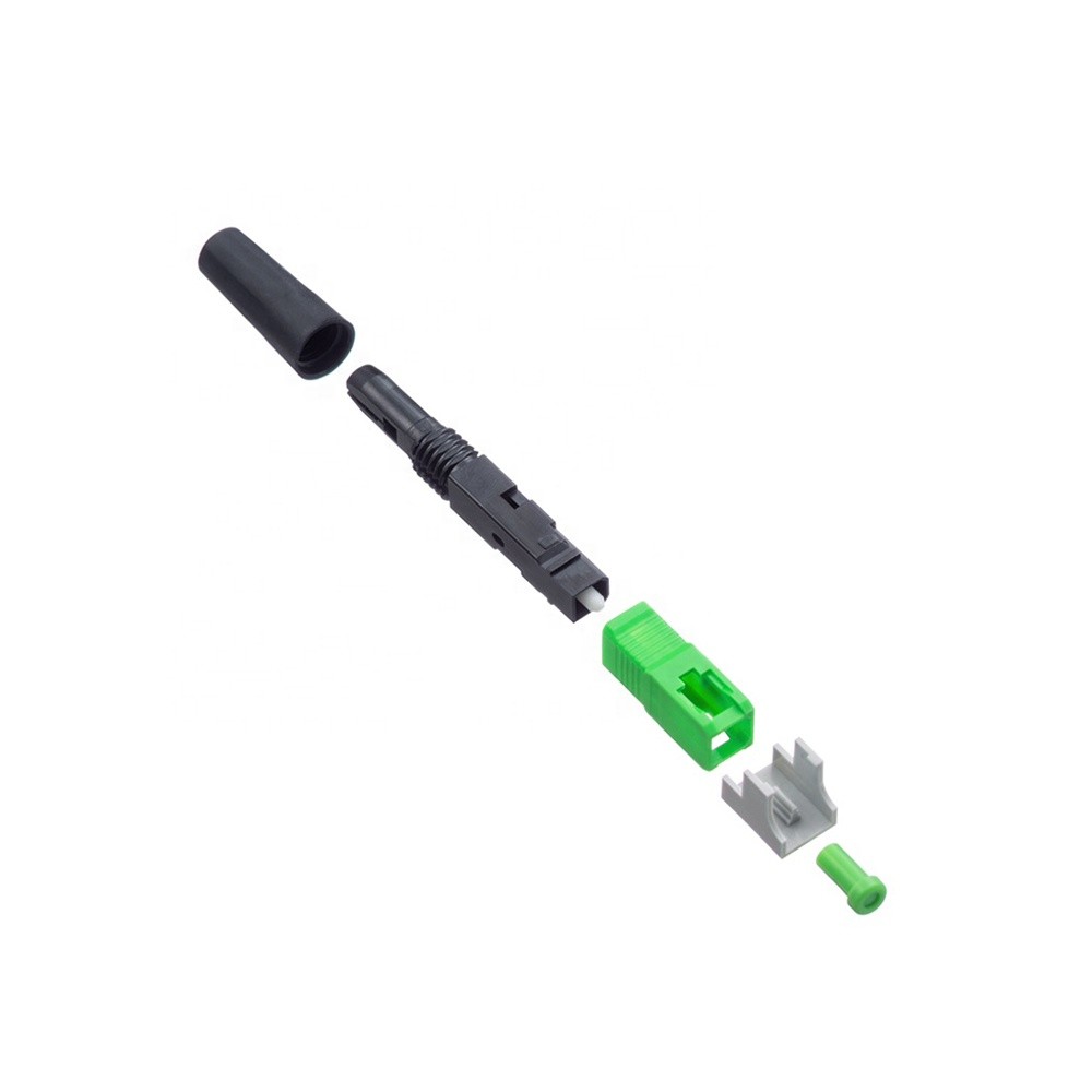FTTH Pre Bur Fiber Optic Quick Assembly Fast Connectors SC APC ROHS Compliance