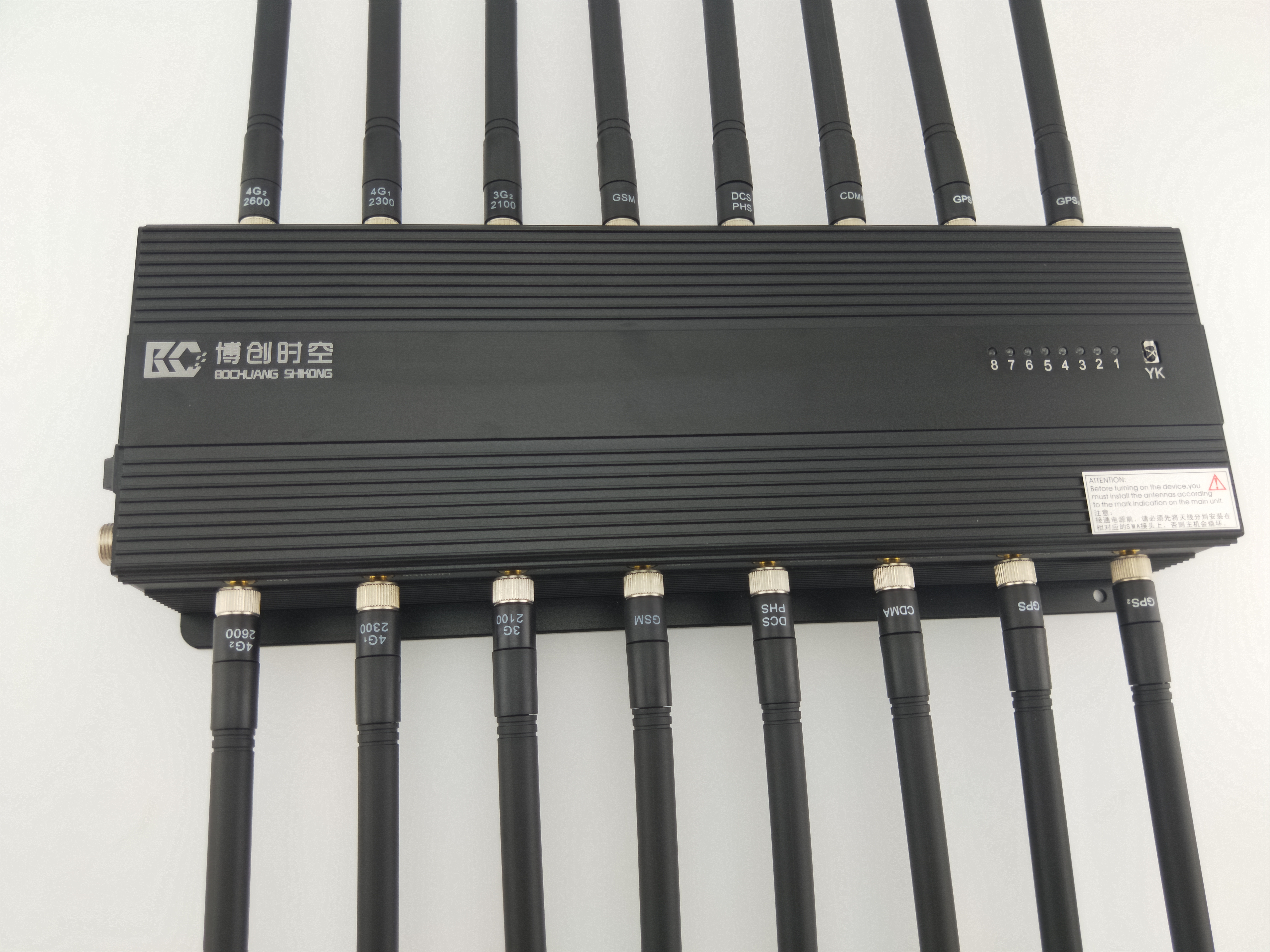 16 antenna mobile Signal Jammer 2G / 3G / 4G / VHF / LoJack desktop shield high power mobile phone signal jammer