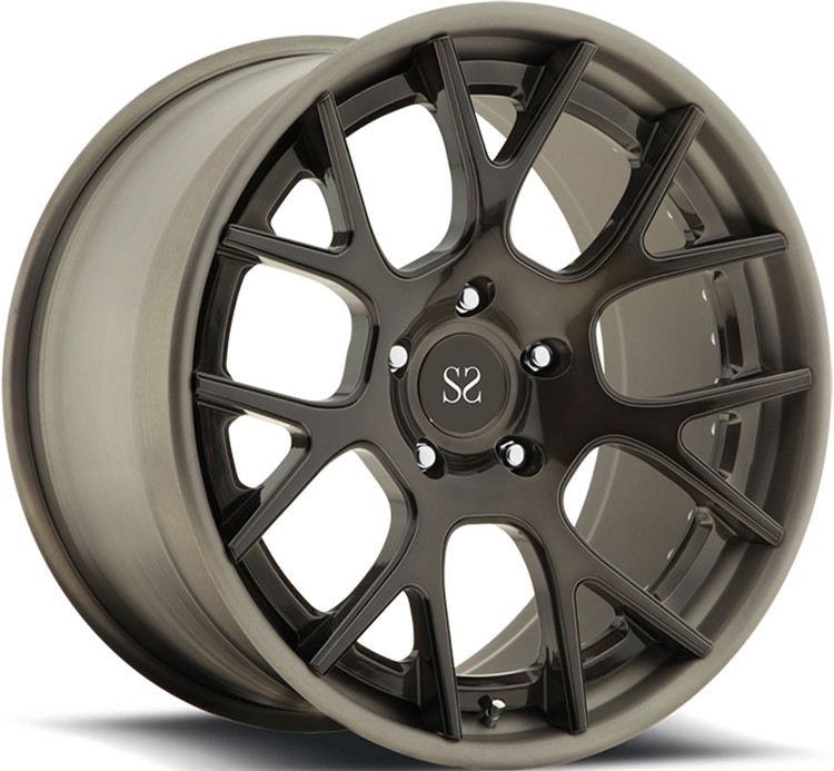 Matte Bronze Concave Ferrari 488 1 Piece Forged Wheels 21 Inches