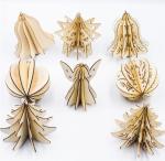 Christmas Tree Ornament 3D Wooden Hanging Decoration
