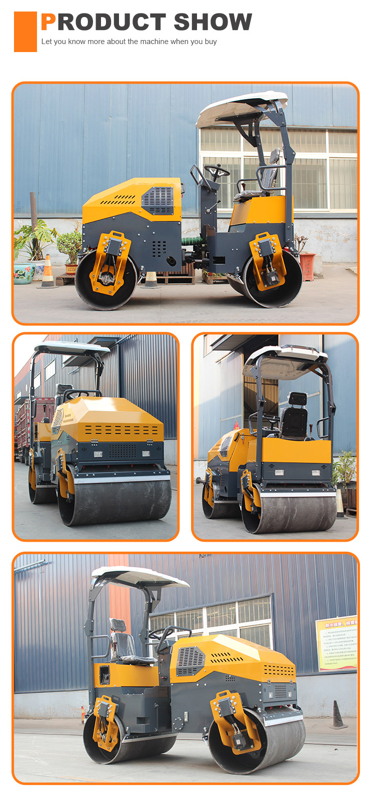 High Grade 40% Ability Double Drum Vibratory Compactor Roller for Road Compacting
