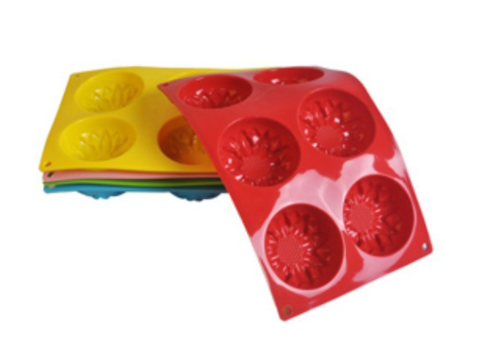 Silicone manufacturer Silicone baking tools 6 cups sunflower shaped silicone mold SB-012