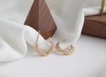 Lanciashow 925 Sterling Silver Jewellery Simple Interweave Twisted Hoop Earrings