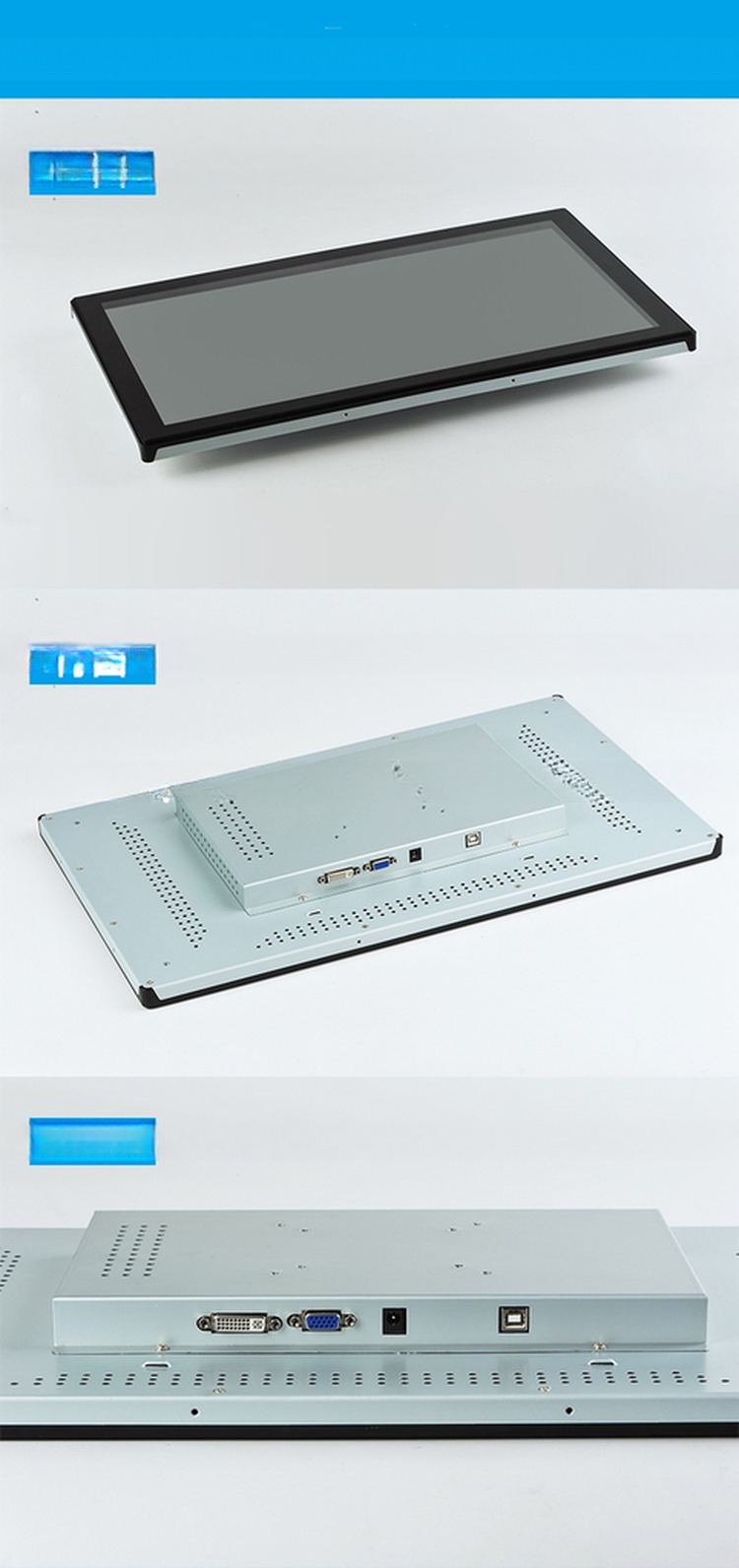 Embedded Wall Mounted General Touch 17 Inch Open Frame Touch Display Industrial Touchscreen Monitor VGA HDMI USB