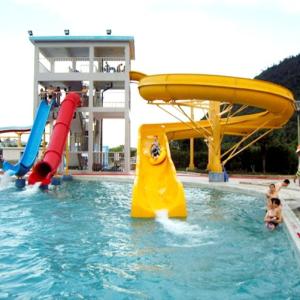 China OEM Outdoor Water Park Fiberglass Water Slide Custom Colors Adult Body Sliding To Pool Fun wholesale