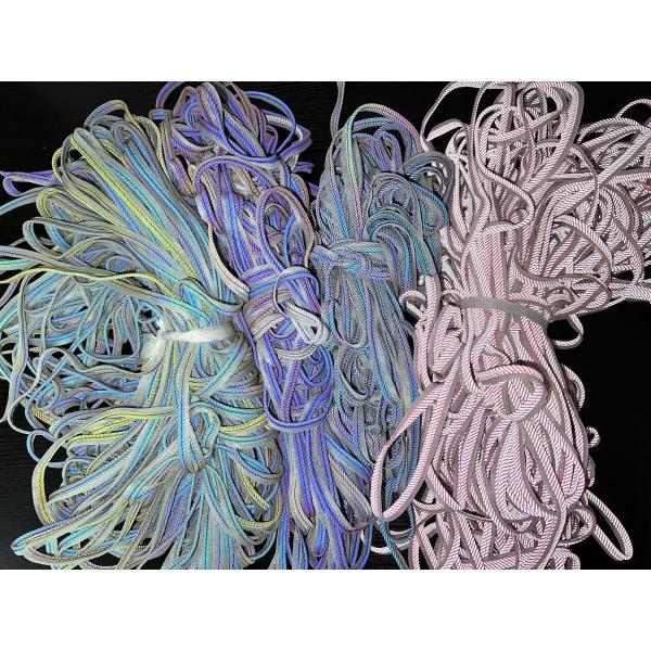 Sew On Elastic Reflective Piping Strap For Fashion Garment Sports Wear Hat Shoes