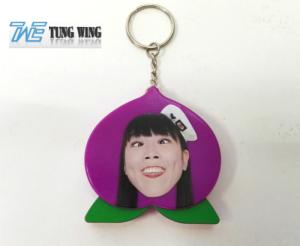 China Cute Purple Peach Shaped Musical Keyring , Custom Talking Keychain wholesale