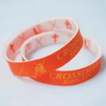 Customized RFID Silicone Bracelet Debossed Ink-Filled Wristbands for Christian