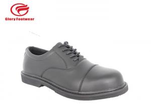 China Office Tactical Oxford Mens Police Leather Shoes Fashion Black Abrasion Resistant wholesale