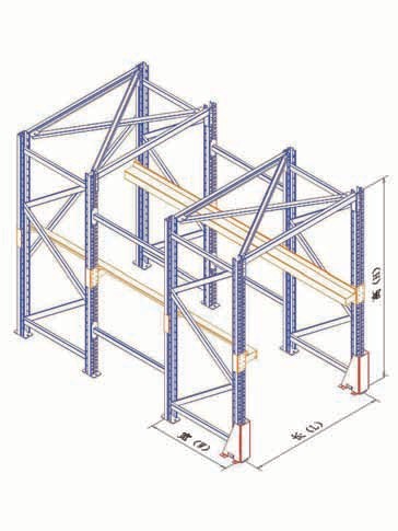 Depth 800-1200MM Drive In Drive Through Racking System High Density Storage