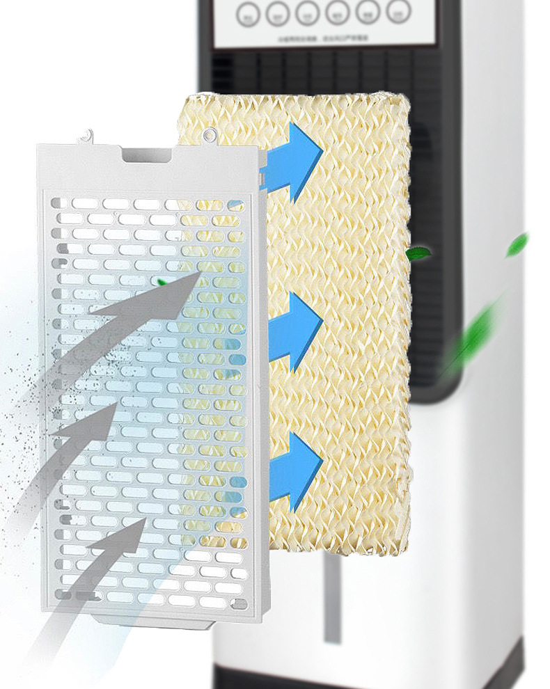 Silk Screen Printing Cooling Heating Dual Purpose Air Conditioning Fan for Household