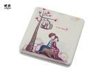 PU Leather Square Small Compact Mirror Gift Lovely Girl Design