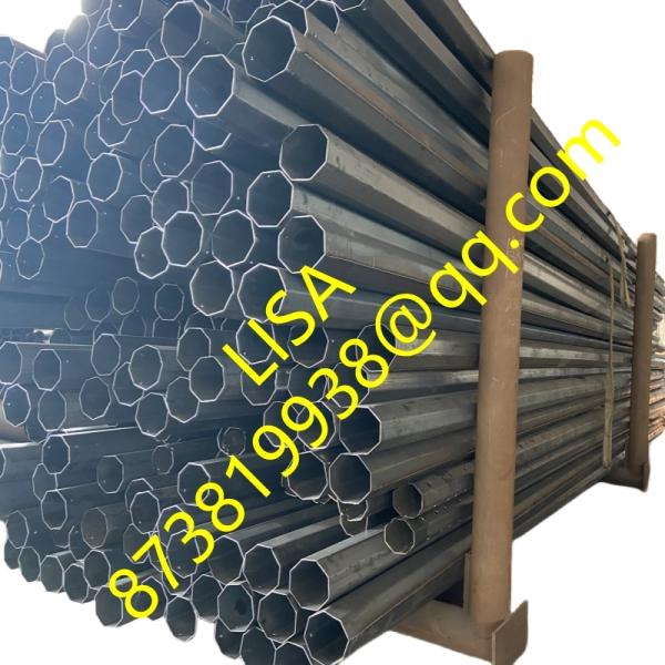 8 Sided 345Mpa Steel Utility Pole Octagonal HDG Galvanized Power Distribution Metal Poles