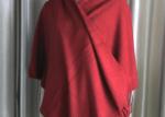 Red Durable Warm Ladies Stoles And Shawls For Oversize Women