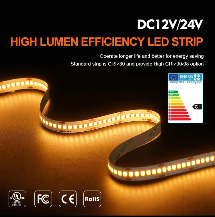 8mm 240leds 6500K White Flexible Die-Cutting Board SMD2835 LED Strip Light 12V24V