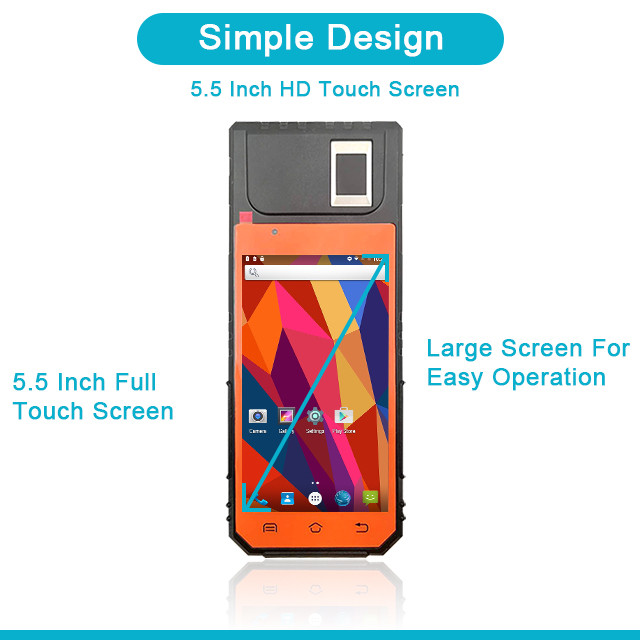 Cost Effective Mini Capacitive Fingerprint Scanner Biometric POS Terminal with 2D Barcode Scanner for Restaurant