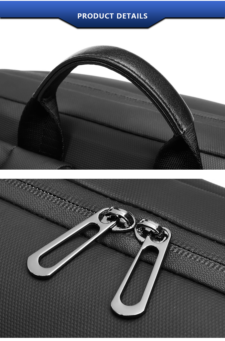 Zipper Closure Waterproof Business Backpack Dual Space Storage