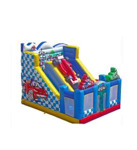China Racing Car Theme Commercial Inflatable Slide For Rentals wholesale