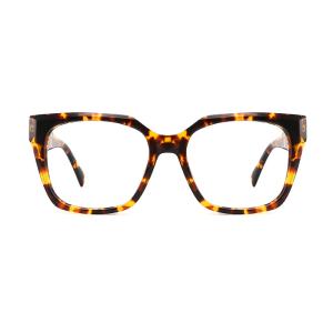 China Customize Logo Oversized Frame Glasses Square Spectacle Optical wholesale