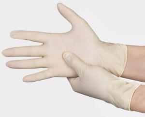 China 9&quot; Disposable Latex Powdered Medical Examination Gloves 100pcs/Box wholesale