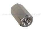 DIN6334 Stainless Steel Specialty Hardware Fasteners Brass Hex / Round Coupling