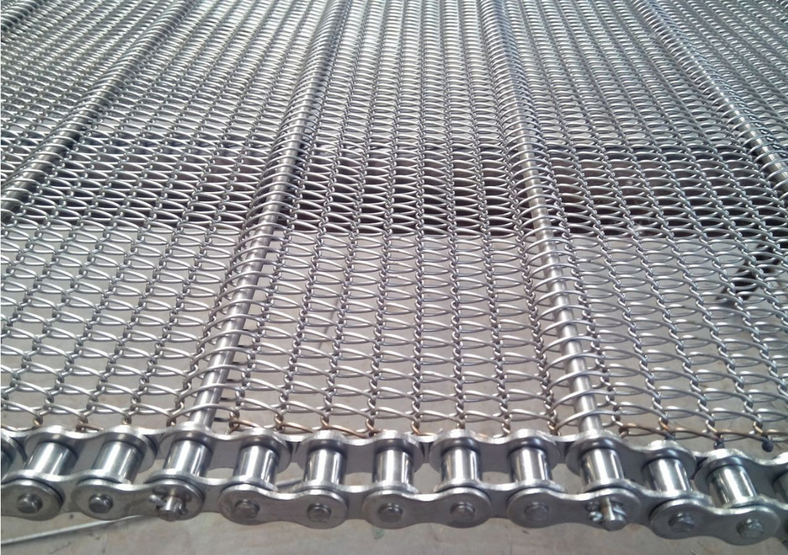 Custom Balanced Net Wire Conveyor Belts High Temperature Oxidation Proof