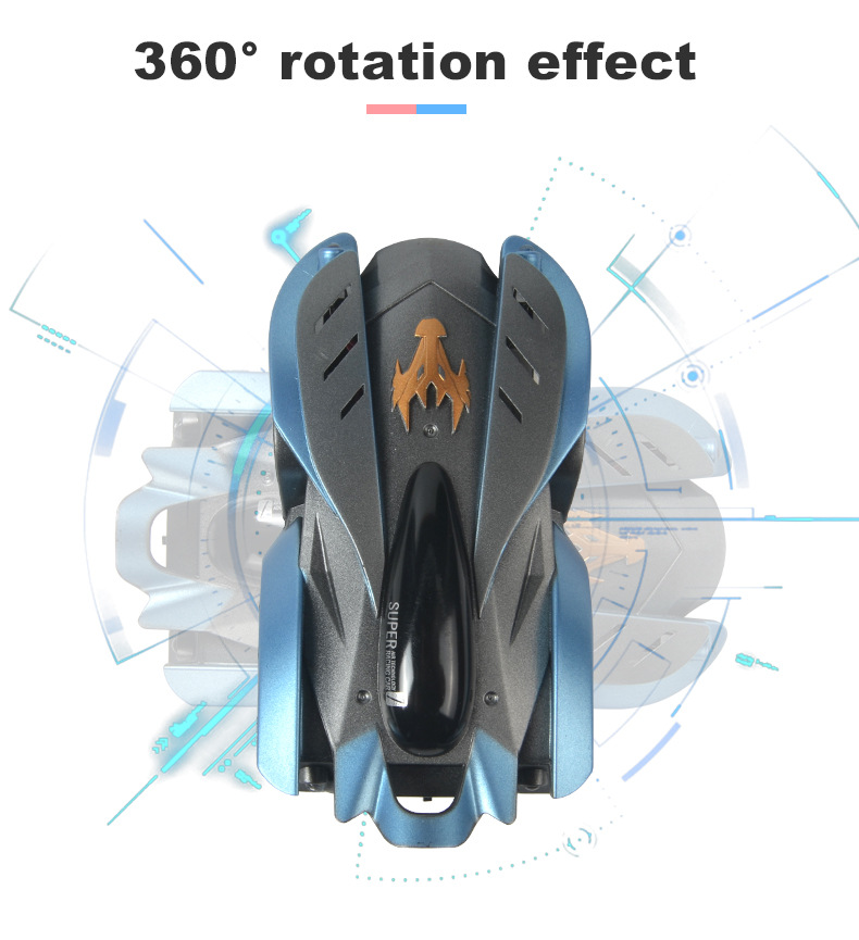 Adsorption Remote Control Toy Car Rechargeable Climbing Stunt Car 50M Remote Distance