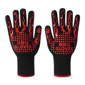 China Customized Aramid Barbecue Oven Glove Handschuhe 932F Extreme Heat Resistant Glove Grill BBQ Glove for Cooking Baking on sale