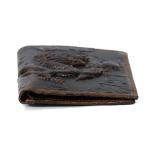 Oil Wax Dragon Front Pocket Bifold Handcrafted Genuine Leather Wallet