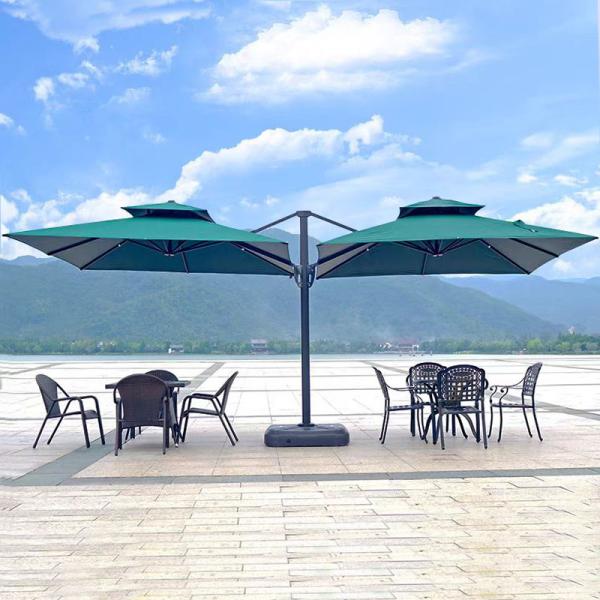Foldable Outdoor Sunshade Parasol Large Aluminum Garden Umbrella for Hotel