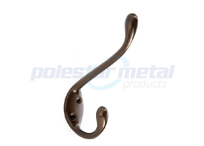 Hotel / Hospital Decorative Door Hardware Satin Nickel Robe Tri Hook 3-15/16"