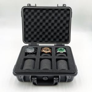 China Six Watches Water Resistant Watch Box Black Plastic wholesale