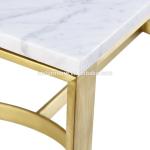 High quality hotel Madison Park Antonio Marble Table Stainless Steel Coffee Side