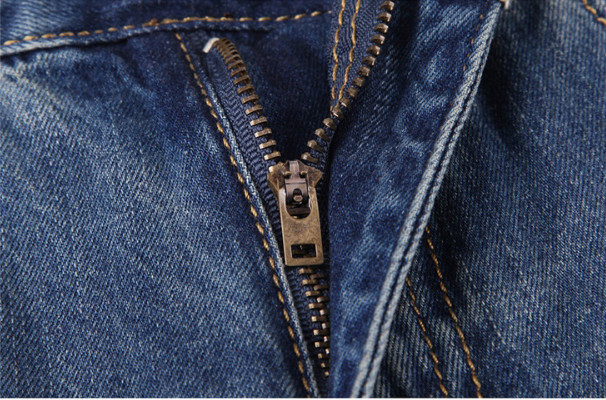 Customized Logo Polyester Haren Nine Point Pants Loose Dark Blue Jeans