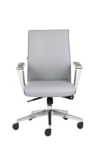 China 3.2mm 360d PU Leather Revolving Chair Middle Back For Conference wholesale