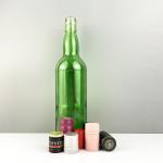 Body Material Glass 750ml Clear Round Olive Oil Bottle for Dispensing and