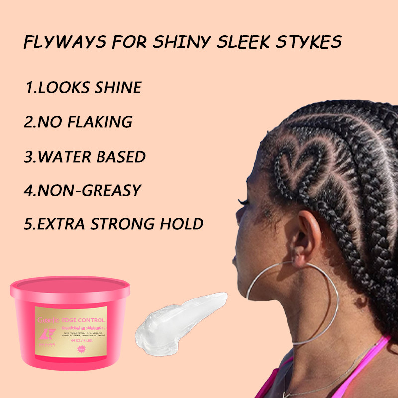 Professional Salon Fast Dry Braiding Gel Twists Braids Wave Edge Gel Extra Hold Cornrow Loc 64oz Braid Gel