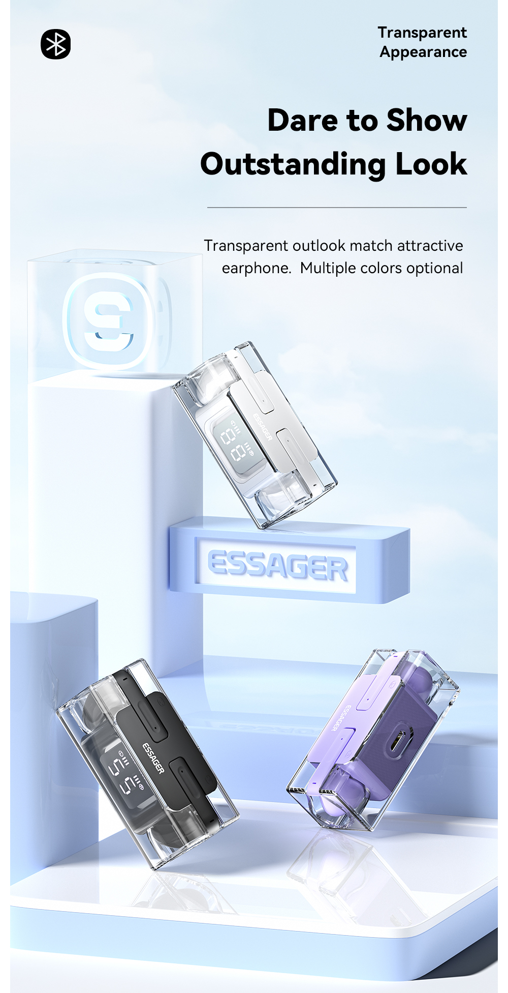 E90 TWS Bluetooth Headset Wireless BT Headphone Earphone For Android Ap Playback Devices