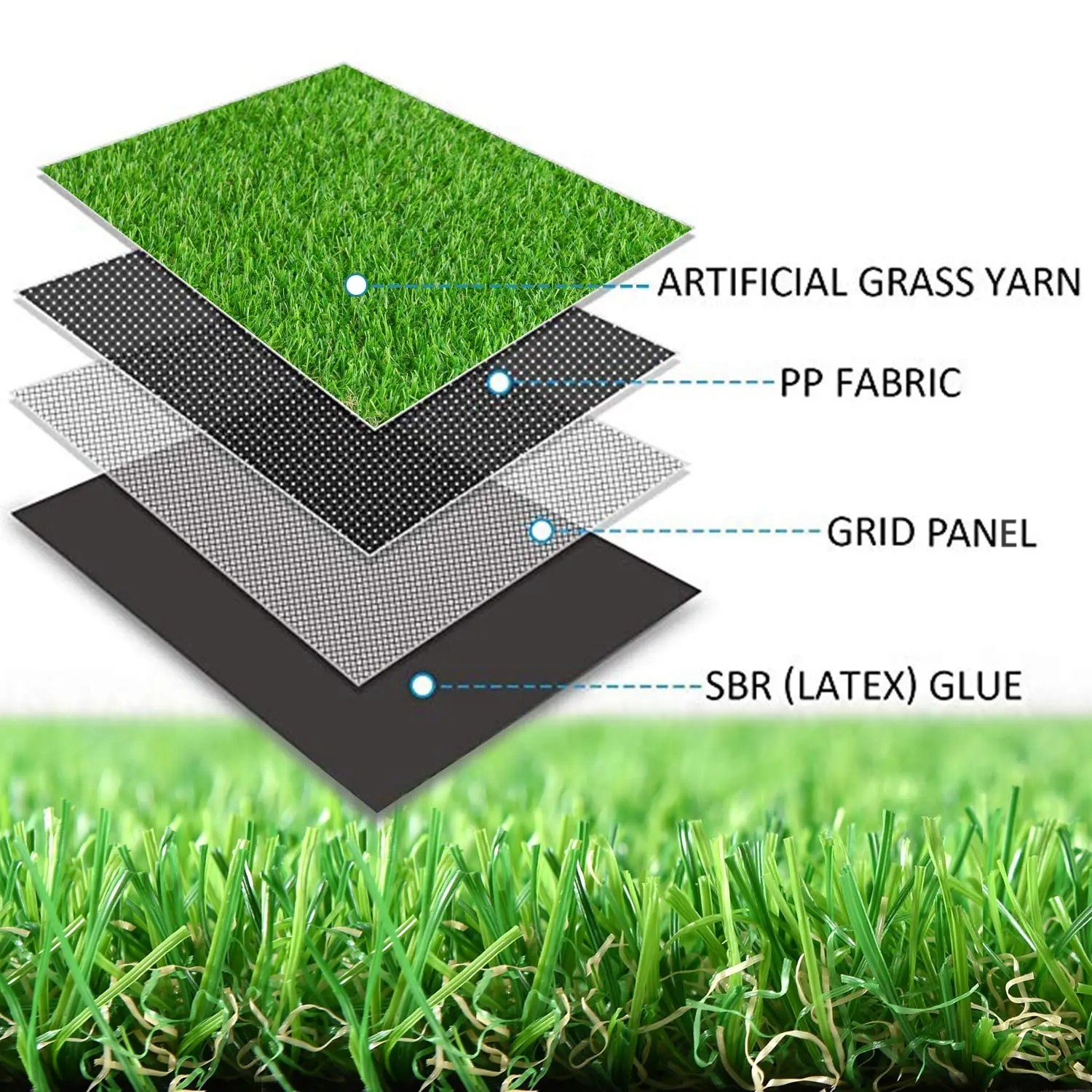 Fake turf Garden Landscaping Artificial Grass 50mm durable synthetic durable synthetic