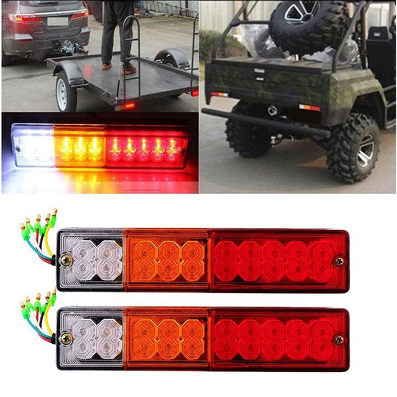 20 Leds 12V Waterproof Lights Truck LED Tail Light Lamp Yacht Car Trailer Taillight Reversing Running Brake Turn