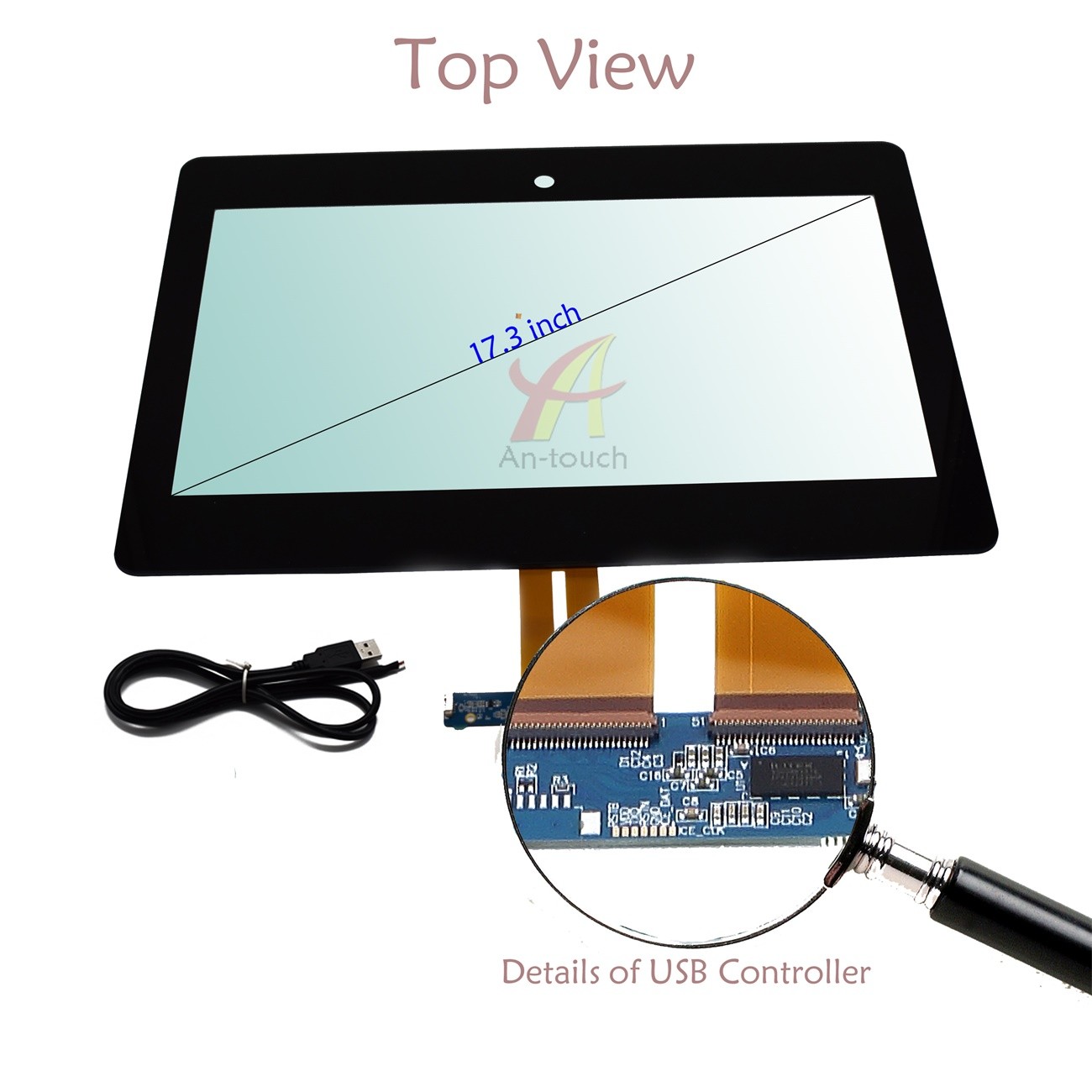 Medical Workstation Monitor Pc Touch Screen , 17.3 Touch Screen Panel Durable