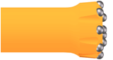 Diameter 89mm T38 Button Bit Rock Drilling Tools Semi Ballistic For Granite