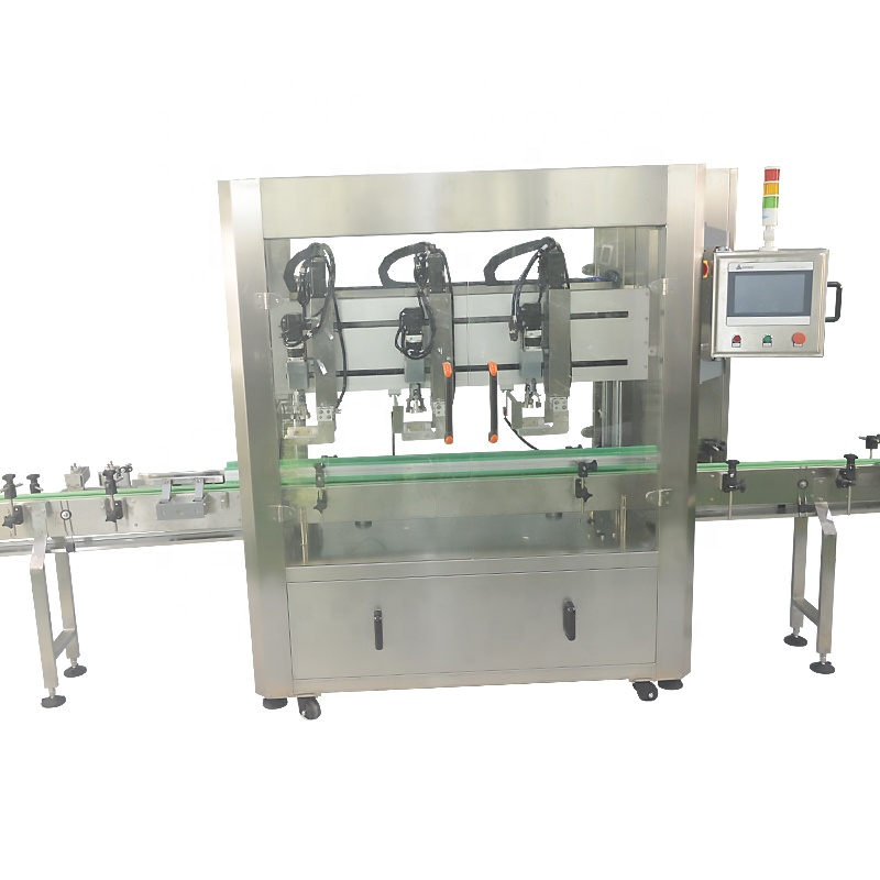 High Productivity Automatic Tracking Type 3heads Bottle Capping Machine