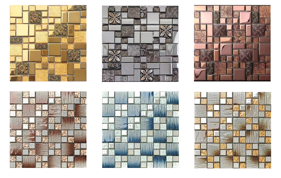 Strip Mixed Color Glass Mosaic Tile for Wall Decoration