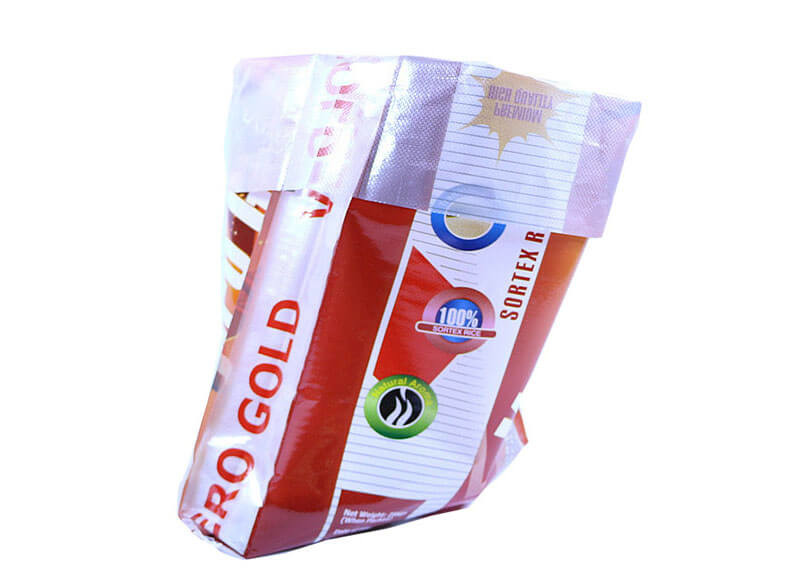 Tear Resistant Plastic Feed Bags , Red / Yellow Paddy Bopp Laminated PP Bags