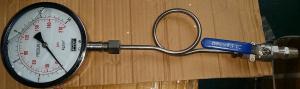 China Pressure Gauges Stainless Construction Pressure Reducing Valves 0 – 100 Psi 6” Dial With ½” Gauge Cock wholesale