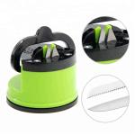 Green Color Manual Kitchen Knife Sharpener Handheld Knife Sharpener Strong Power